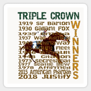 Triple Crown Winners 2018 - Famous Racehorses Magnet